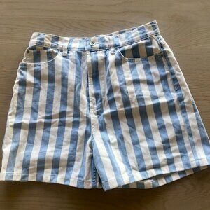 JAG STRIPED DENIM SHORTS SIZE AU 10 / US 6